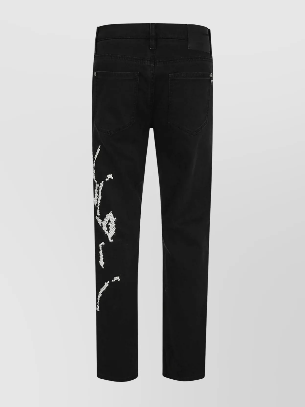Ermanno Scervino Tailored Slim Fit Denim Trousers In Black