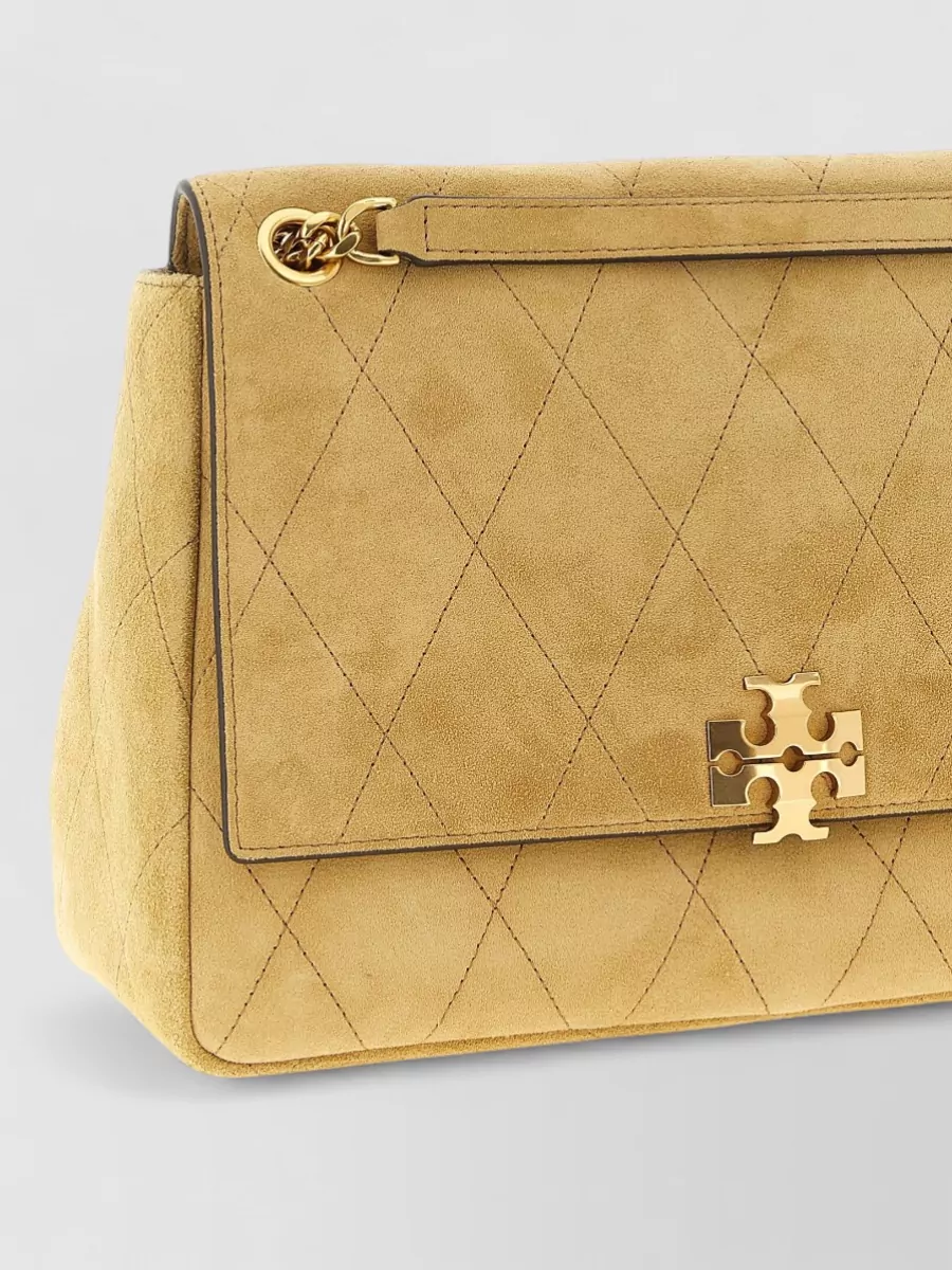 Tory Burch Medium Suede Quilted Shoulder Bag