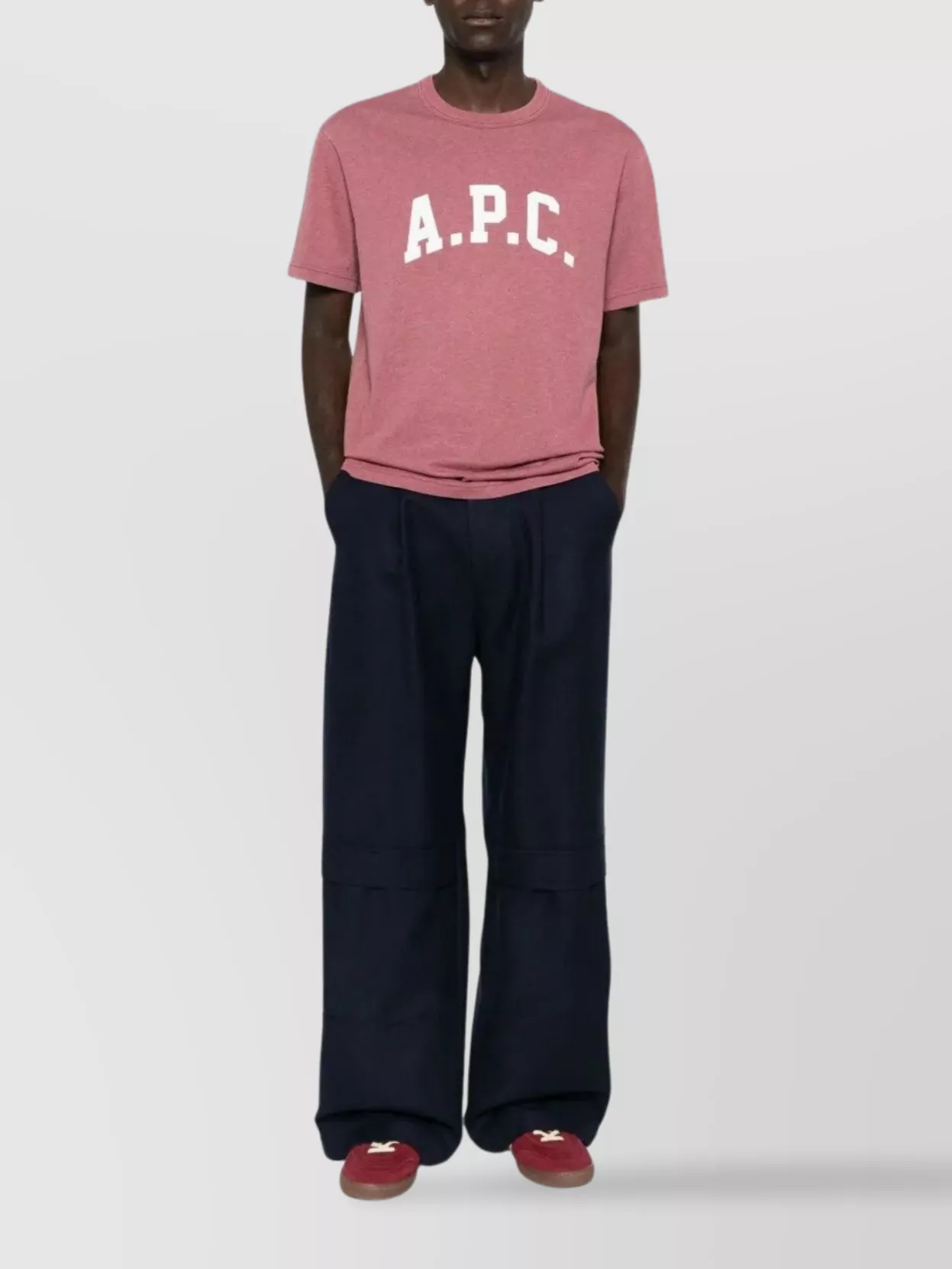 Apc Crew Neck Short Sleeve T-shirt With Straight Hem In Pink