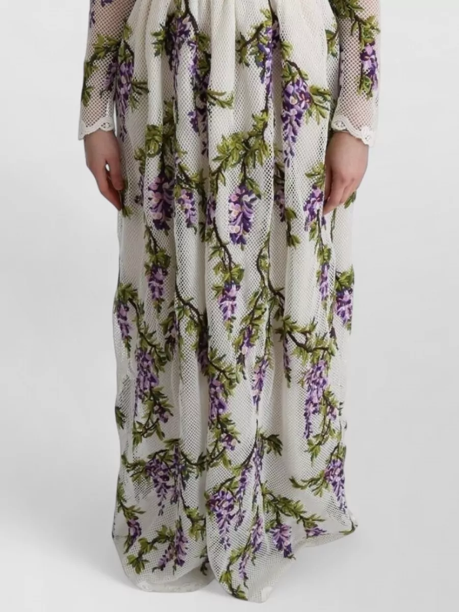 Dolce&Gabbana Floral-Embroidered Maxi Dress