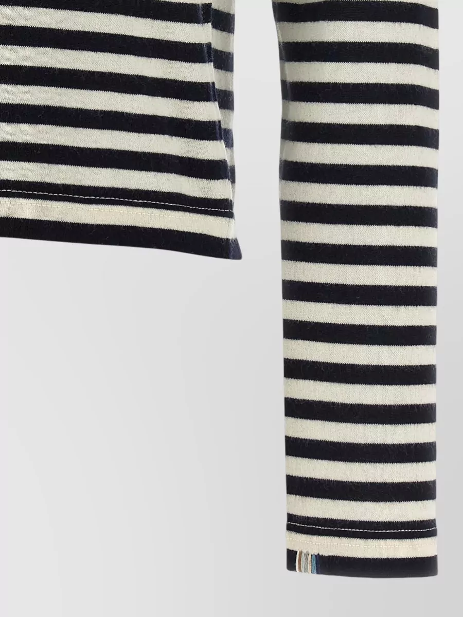 Extreme Cashmere Cashmere Breton Striped Cropped Long-Sleeve Sweater
