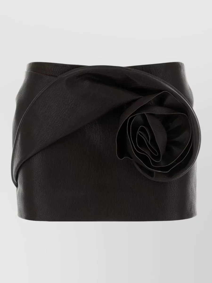 Magda Butrym leather wrap mini skirt