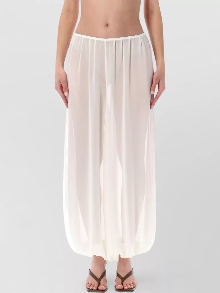 The Frankie Shop Sheer pleated balloon beach pants