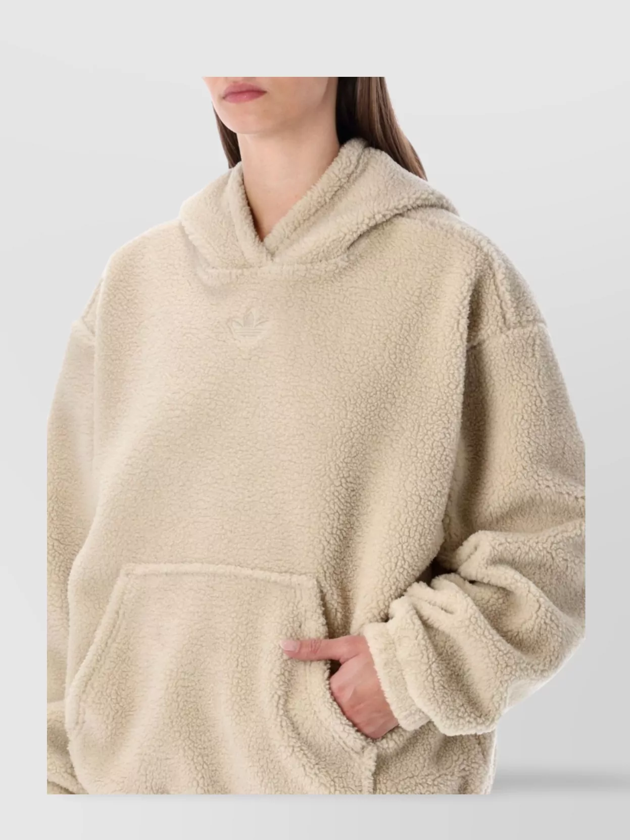 Adidas Originals Oversized Fleece Jacket Hooded