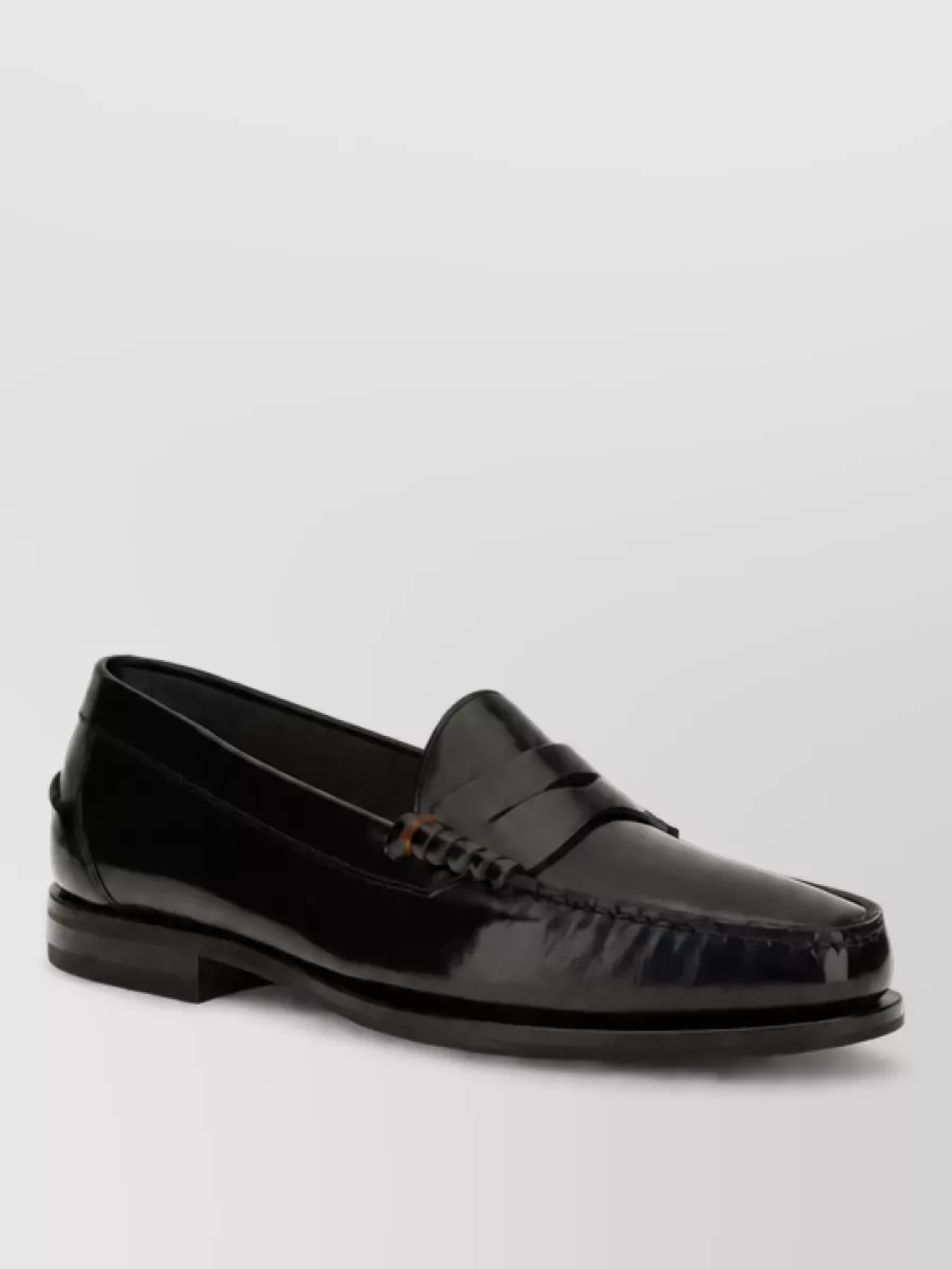 Santoni patent leather loafers