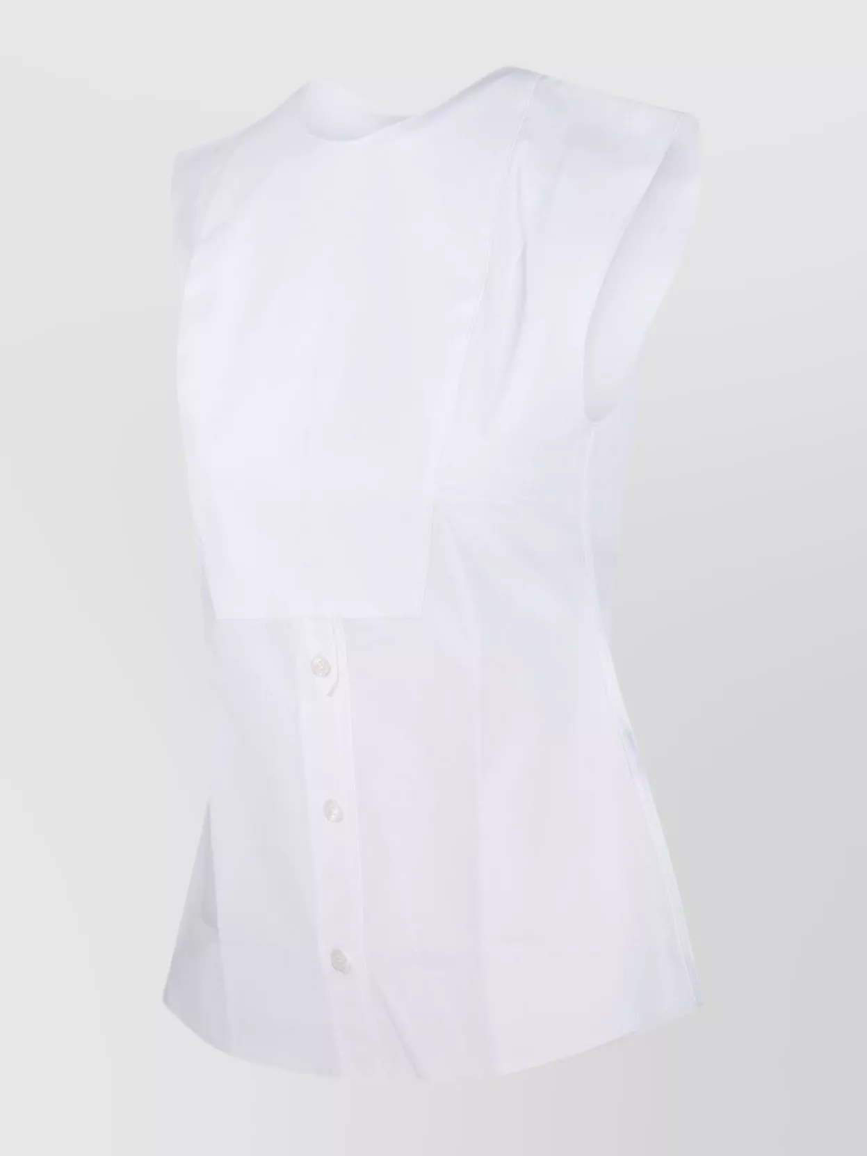 Victoria Beckham Cap Sleeve Top Featuring Button Design