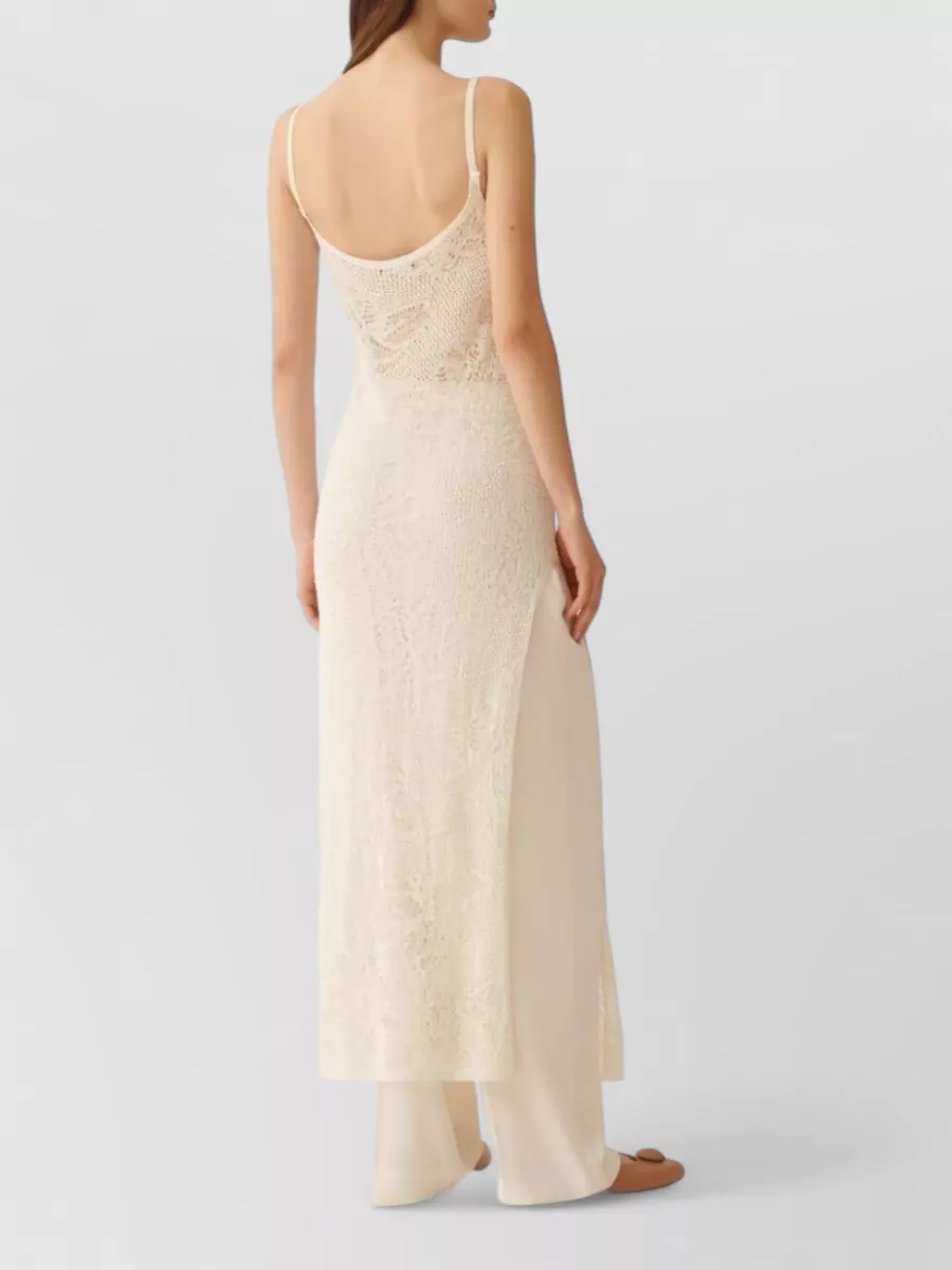 Fabiana Filippi Crochet Knit Maxi Dress