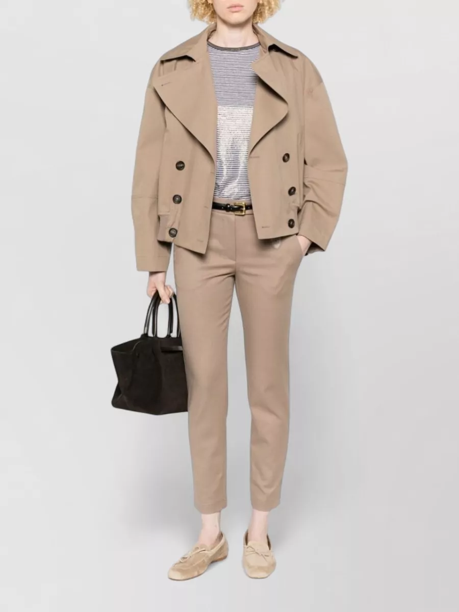 Brunello Cucinelli Cotton Cropped Trousers