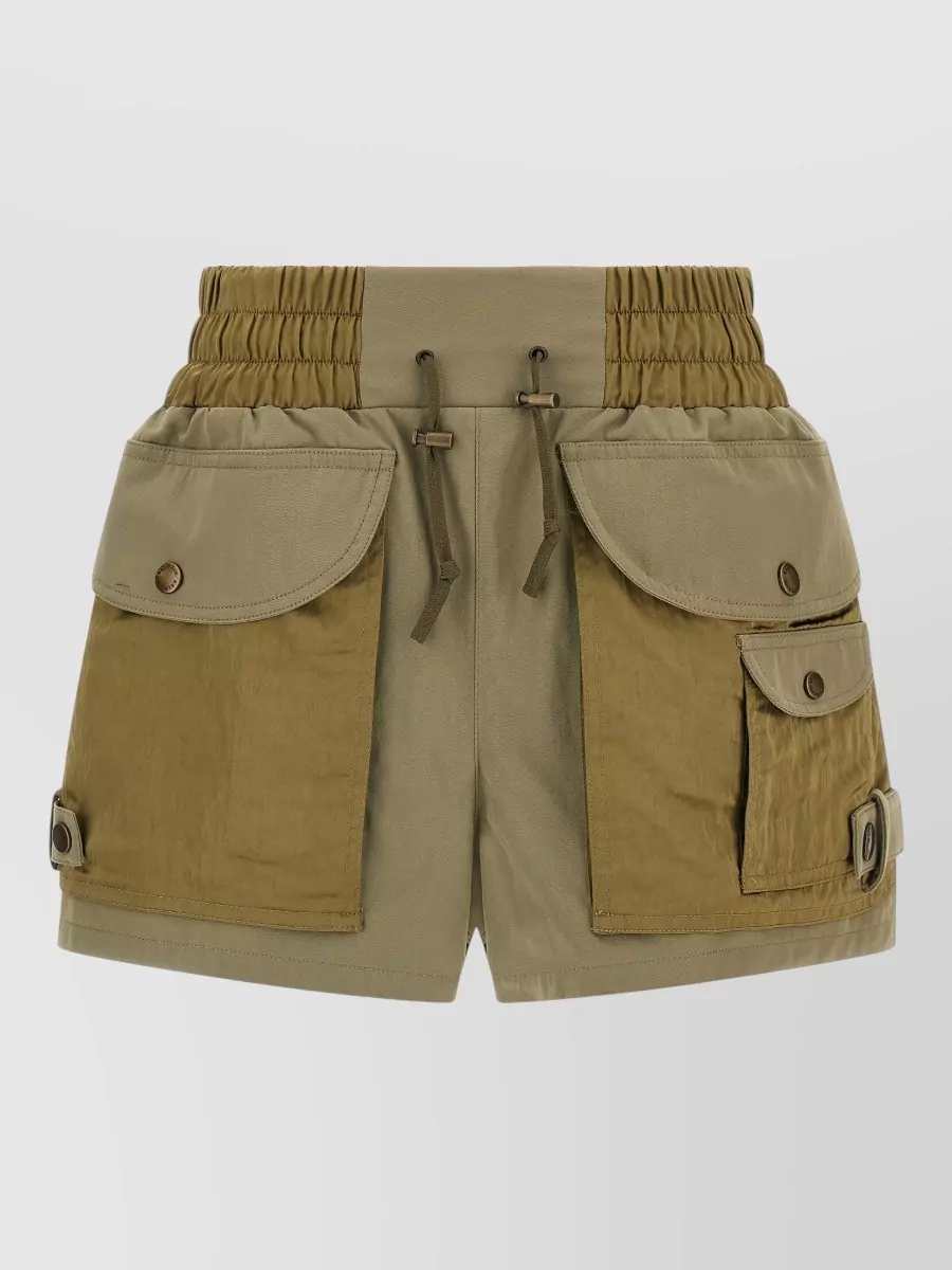 Balmain Cotton high-rise wide-leg cargo shorts