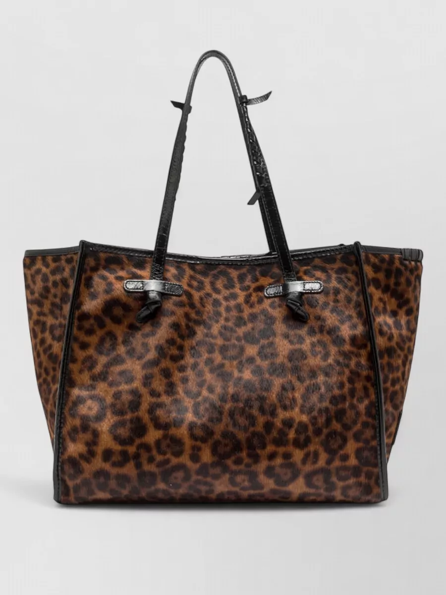 Gianni Chiarini calfskin animal-print shoulder bag