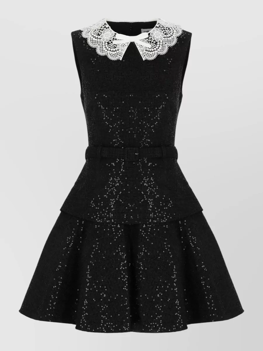Self-Portrait sequin bouclé mini dress