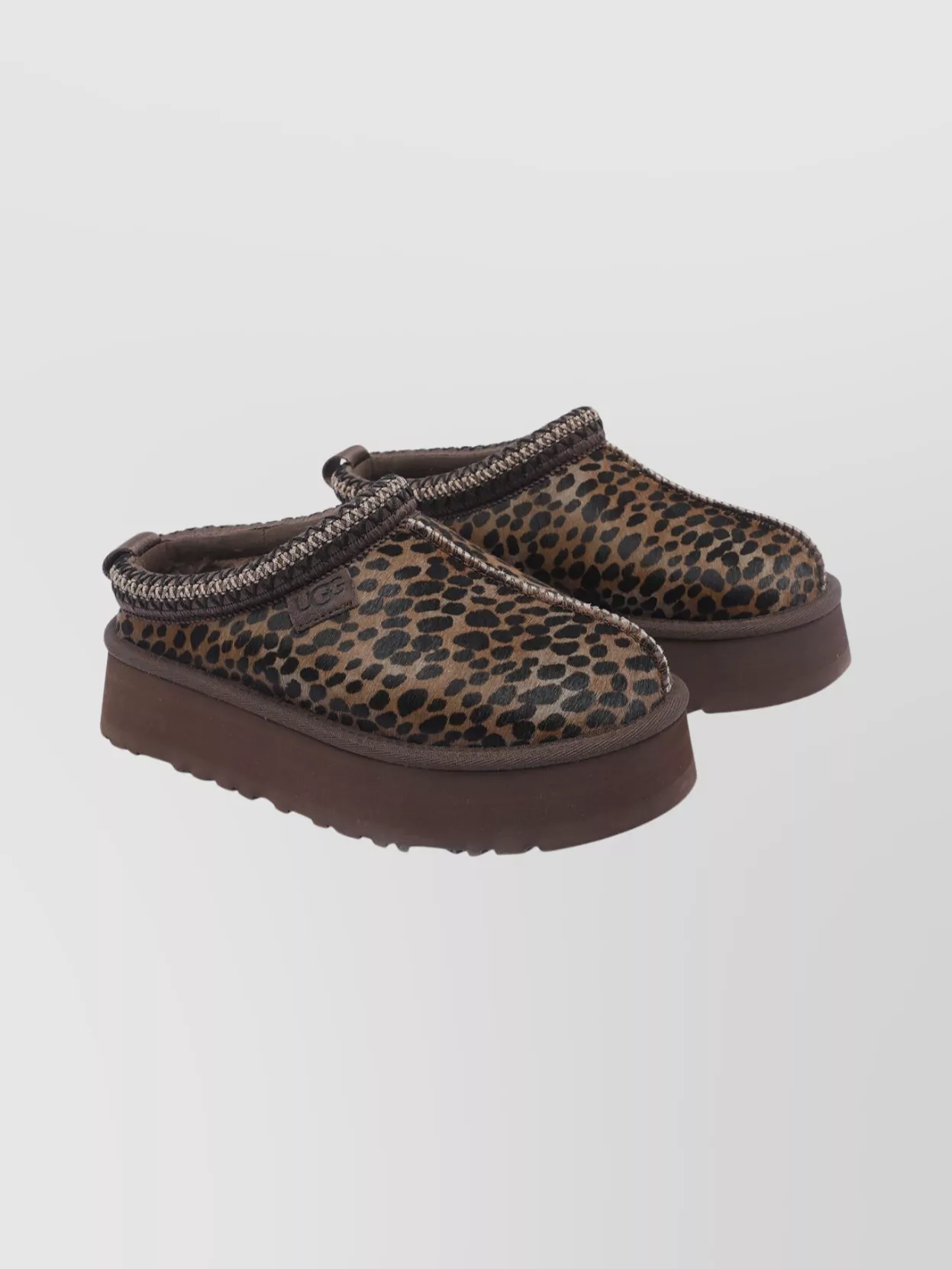 Ugg Animalier Print Round Toe Platform Mules