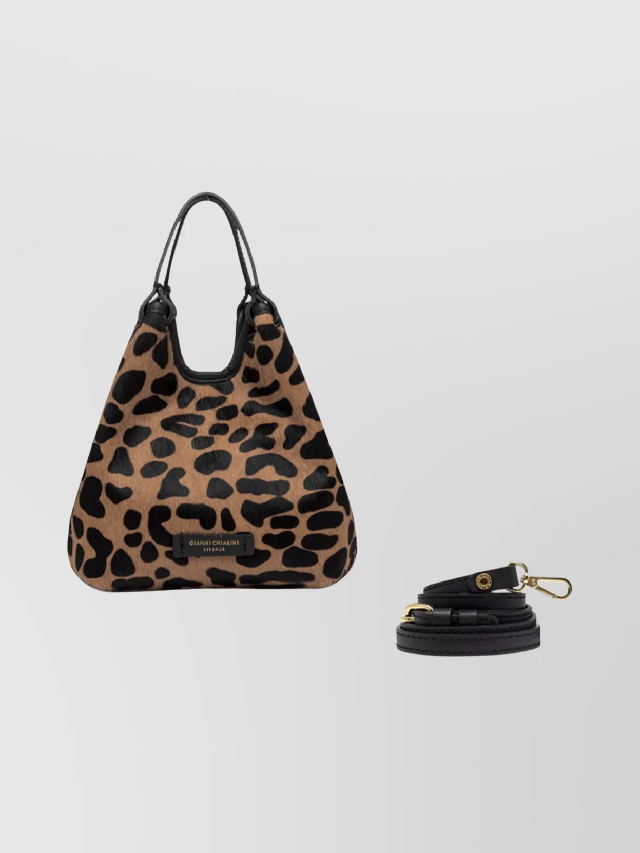 Gianni Chiarini Dua Animal Print Shoulder Bag With Handles