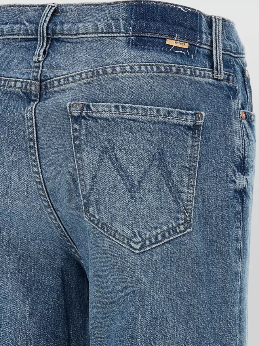 Mother Denim Cropped Straight-Leg Jeans