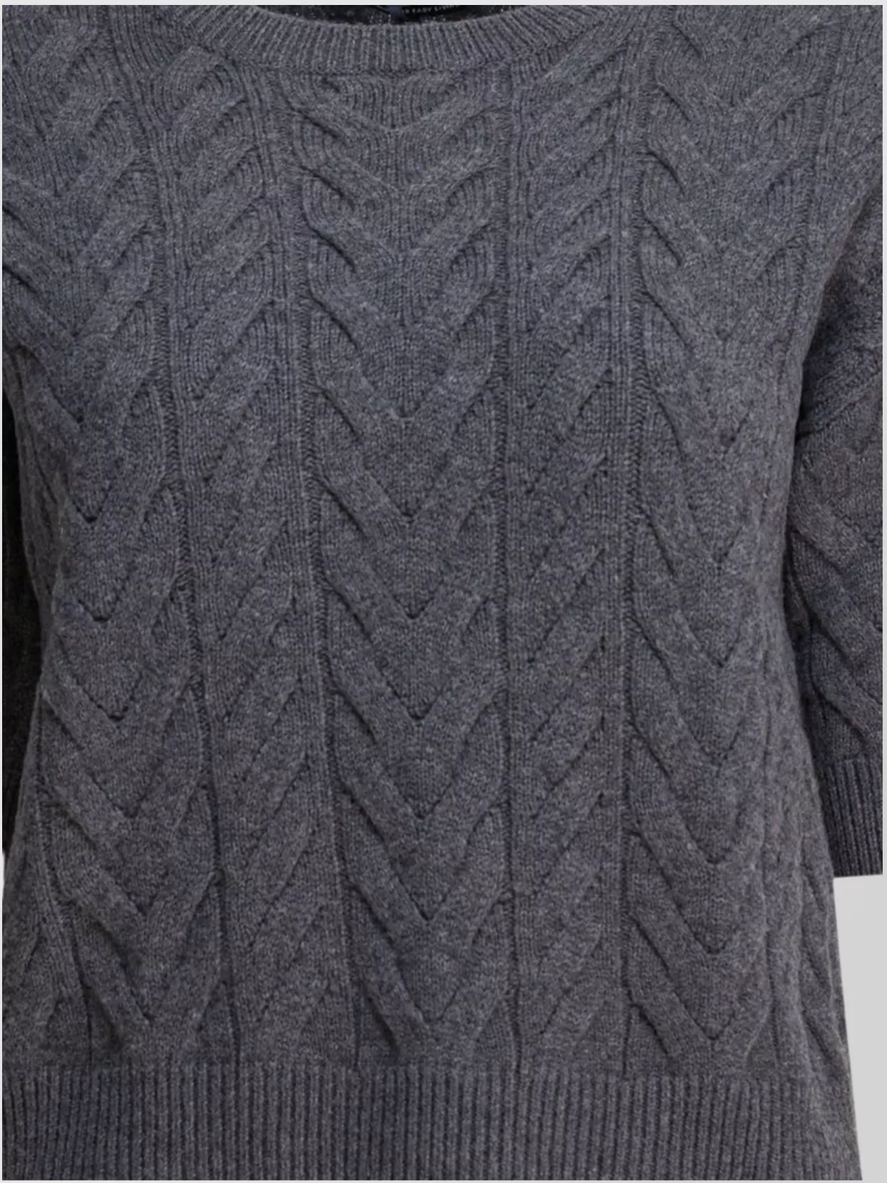 S Max Mara Cable Knit Half Sleeves Ribbed Knitwear