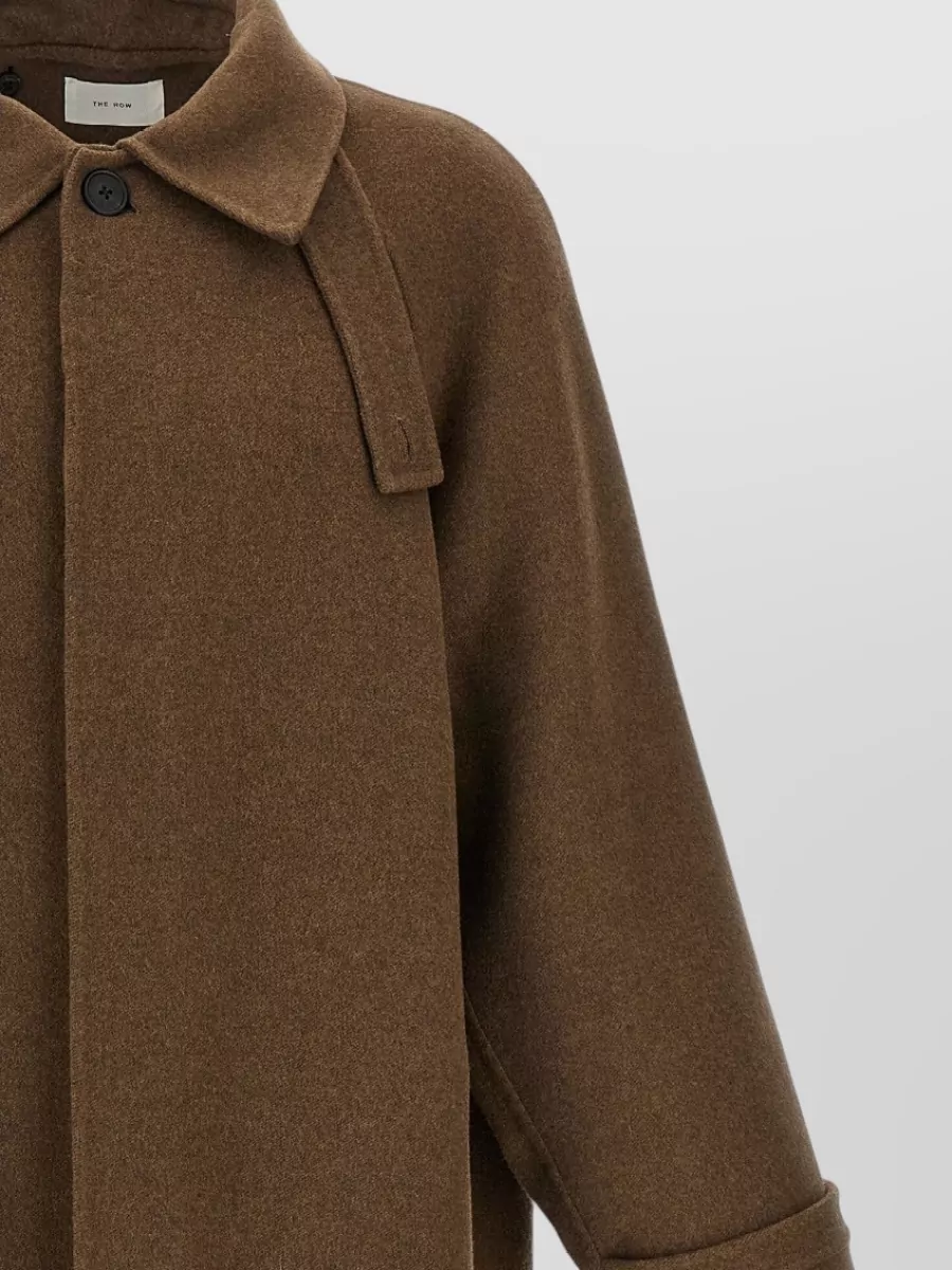 The Row Cashmere Virgin Wool Single Breasted Coat