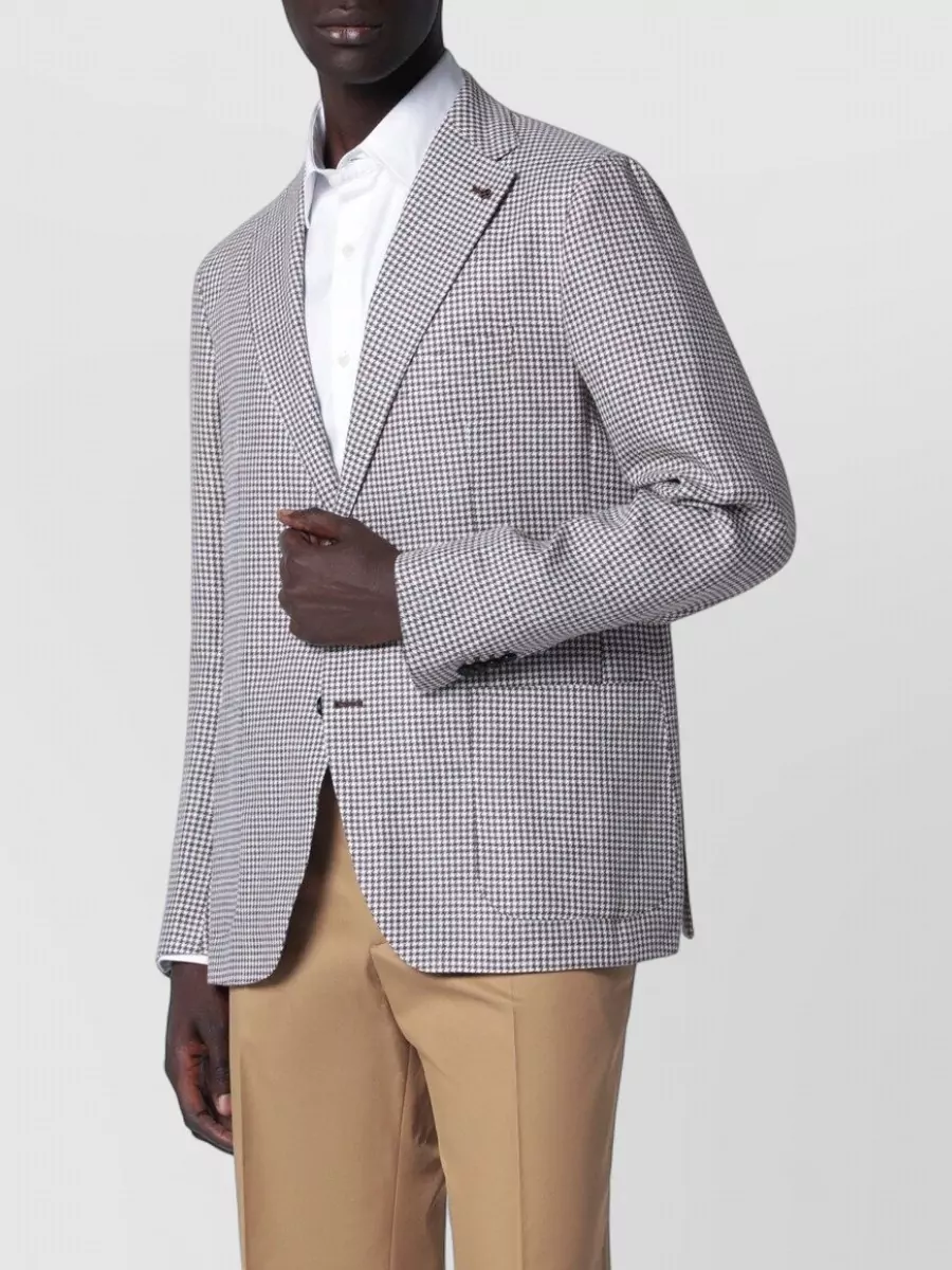 Tagliatore Linen virgin wool single breasted suit jacket