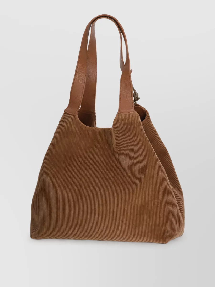 Coccinelle corduroy leather shoulder bag