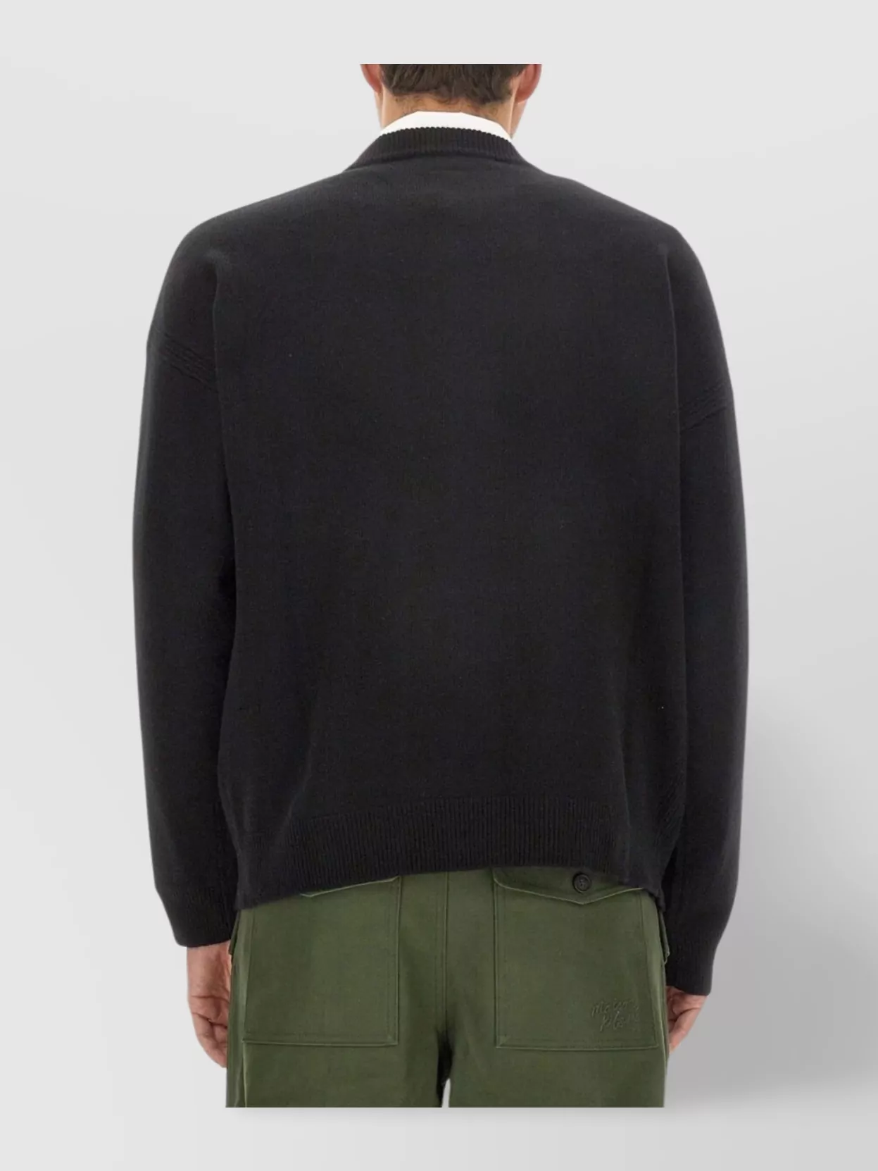 Maison Kitsuné Fox Head Embroidered Crew Neck Sweater