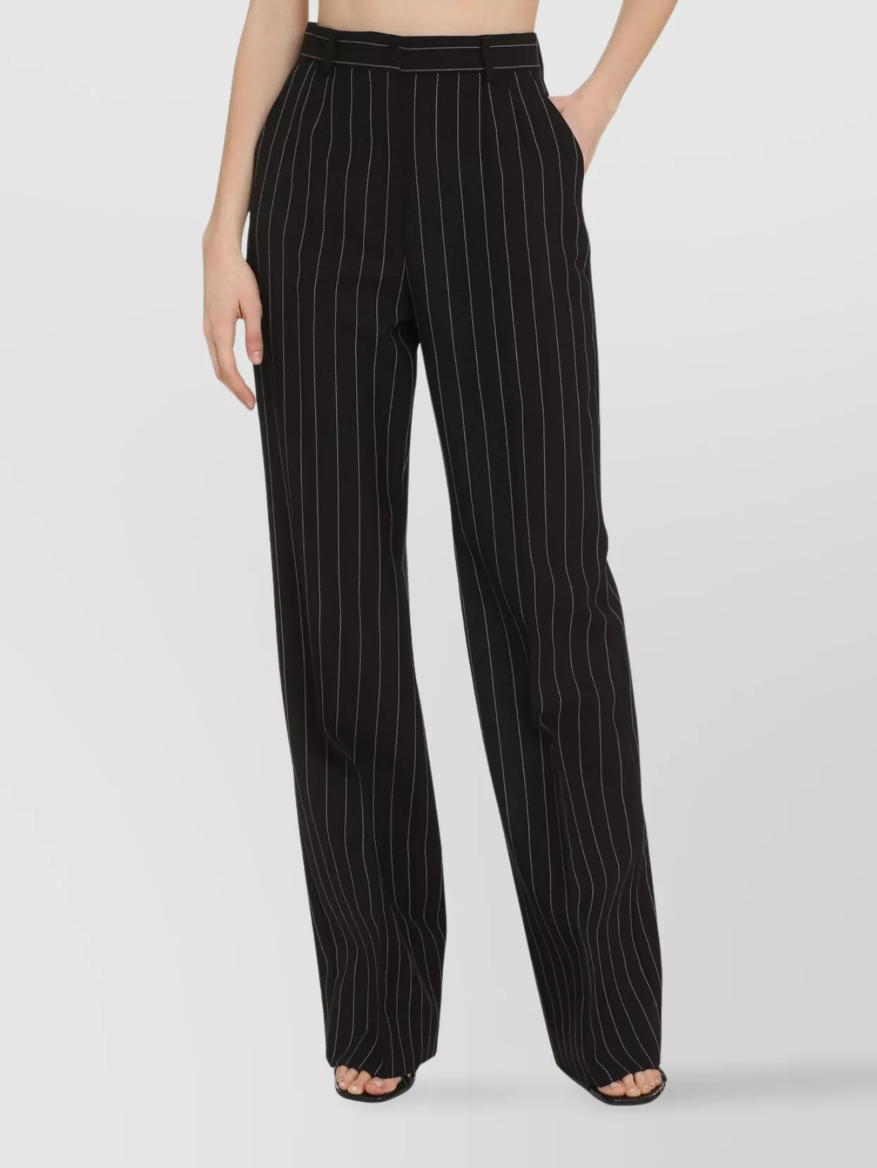 DOLCE & GABBANA PINSTRIPE PATTERN WOOL TROUSERS