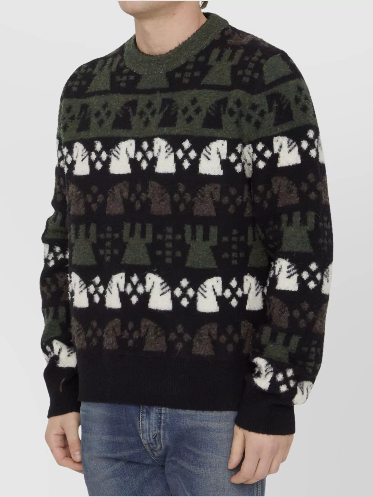 Burberry Chess Pattern Crewneck Sweater