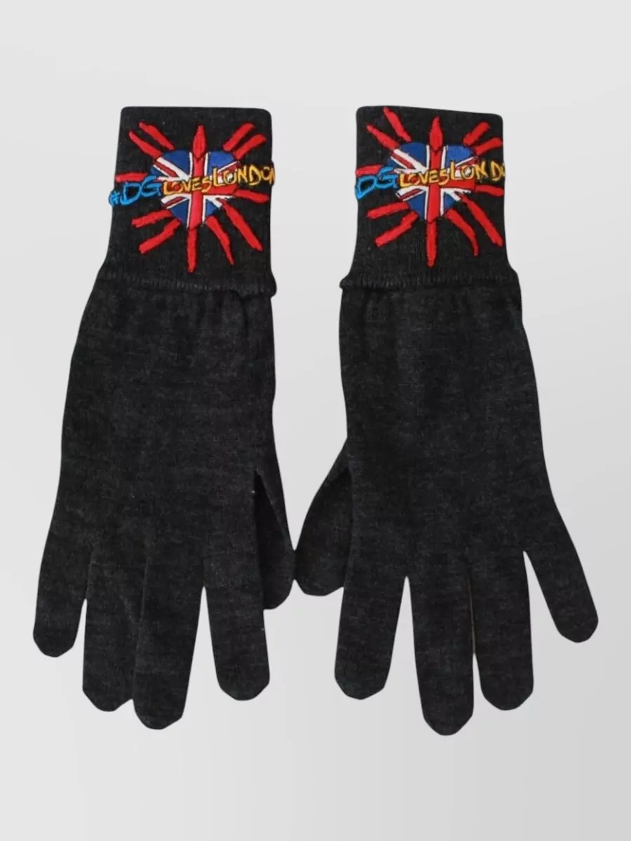 Dolce&Gabbana wool embroidered gloves