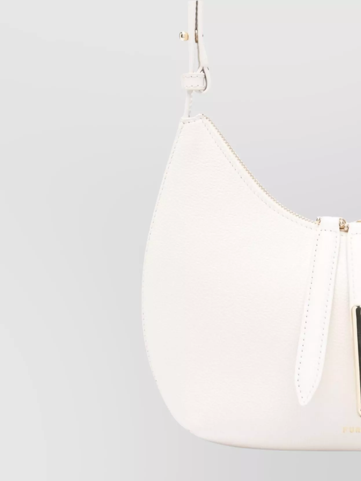 Furla Textured Shoulder Bag With Adjustable Strap And Gold-Tone Hardware