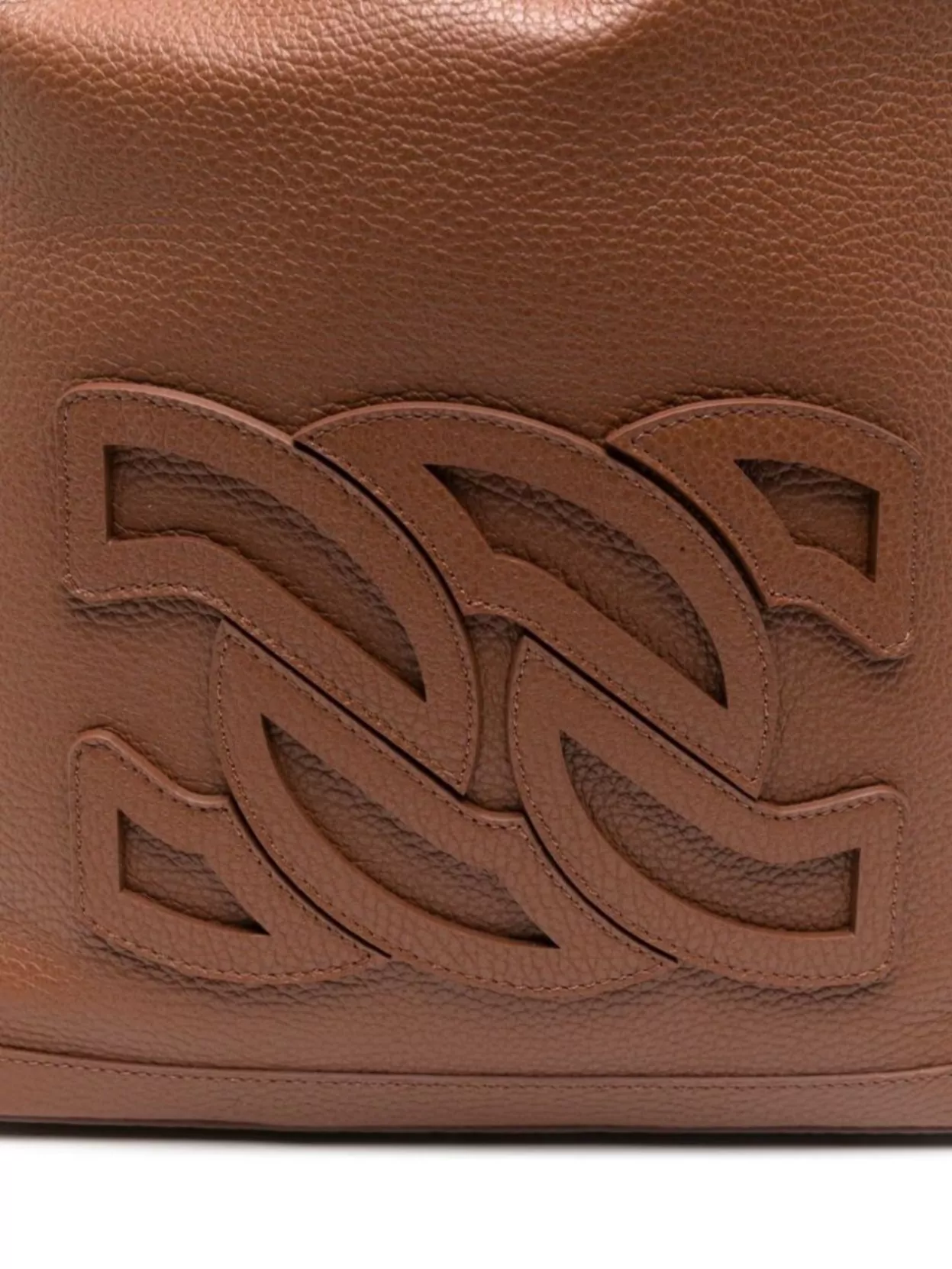 Casadei Eyelet Leather Shoulder Bag Handle