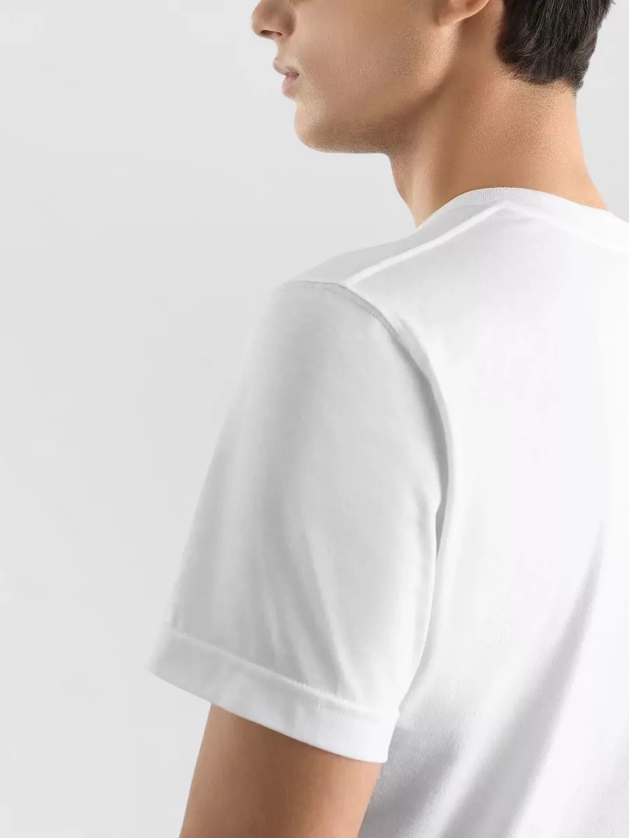 Dolce&Gabbana Embroidered Cotton Crew Neck Short Sleeve T-Shirt