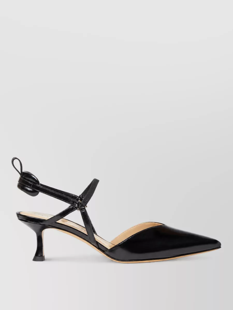 Fendi leather strappy pumps