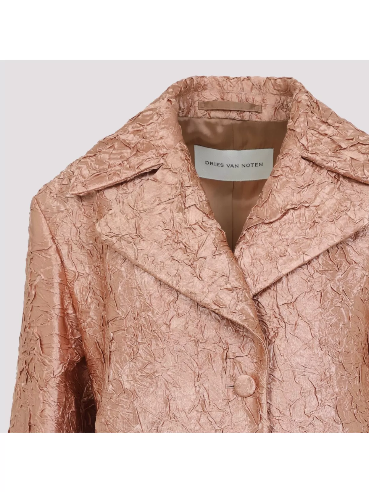 Shop Dries Van Noten Oversize Lapels Straight Hem Coat
