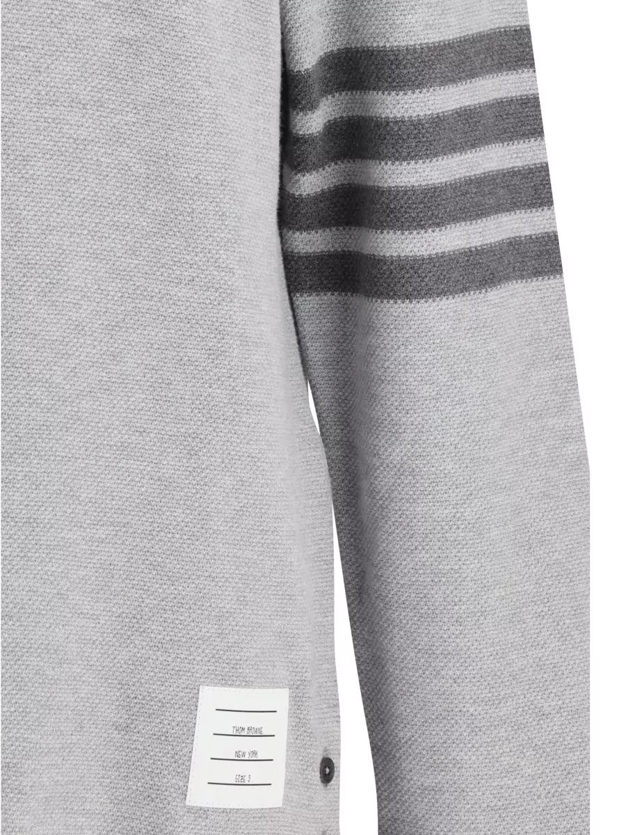 Thom Browne Cotton Piqué Long-Sleeve Polo Shirt