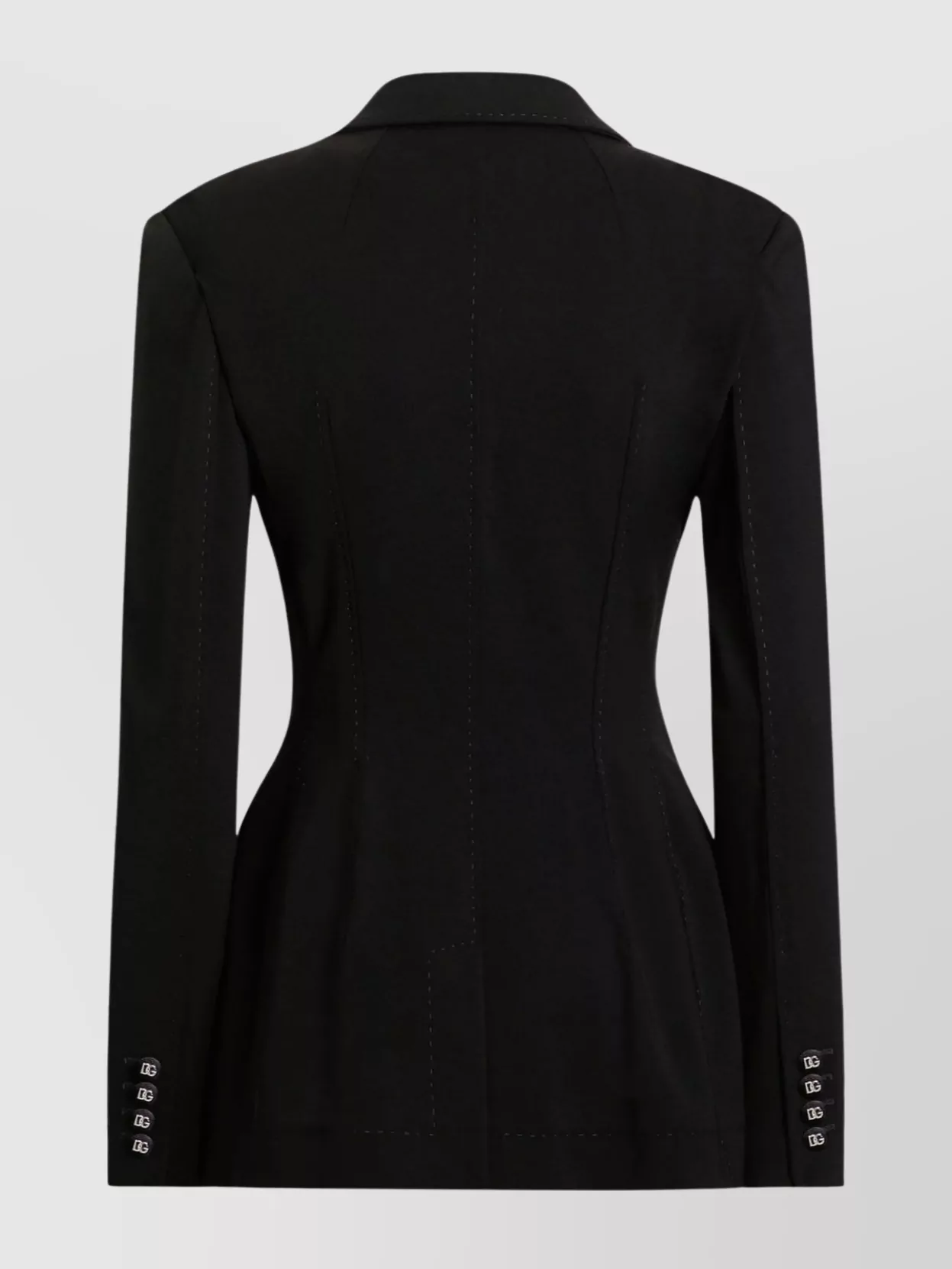 Dolce & Gabbana Double-breasted Fitted Suit Jacket In Black