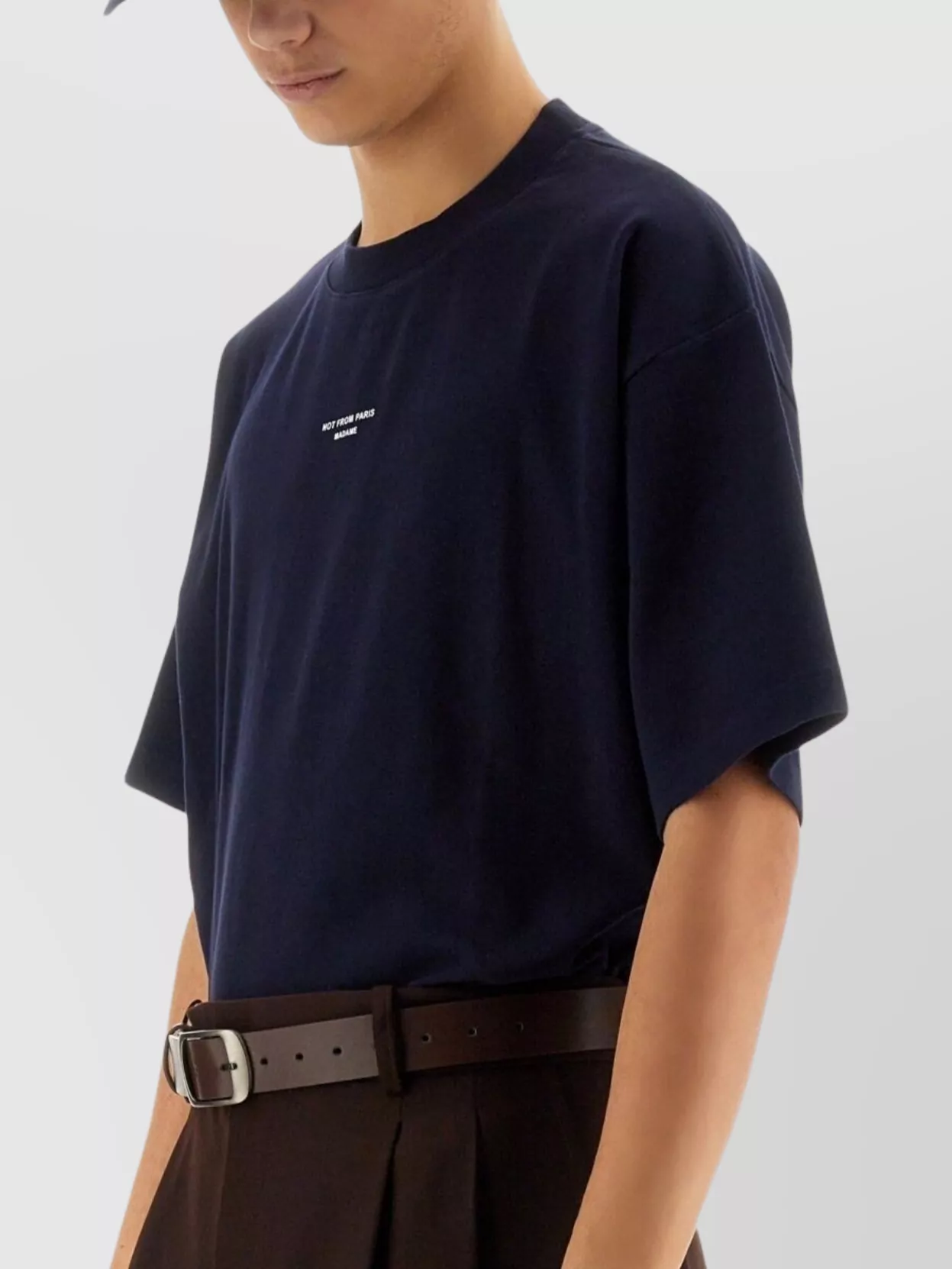 Drôle De Monsieur "Slogan" Crew Neck T-Shirt