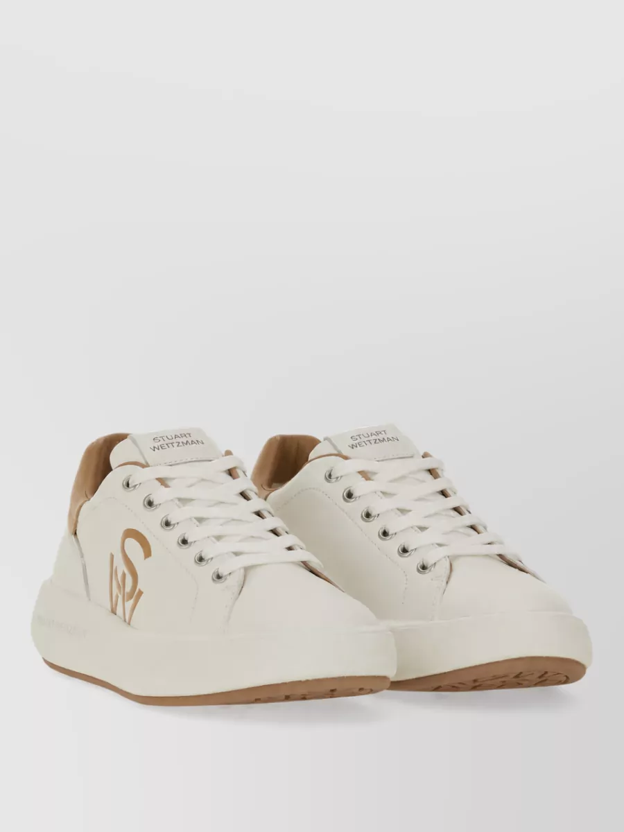 Stuart Weitzman leather lace-up sneakers