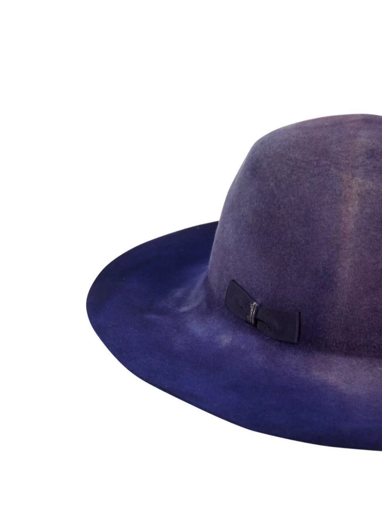 Borsalino Bow Detail Wide Brim Hat