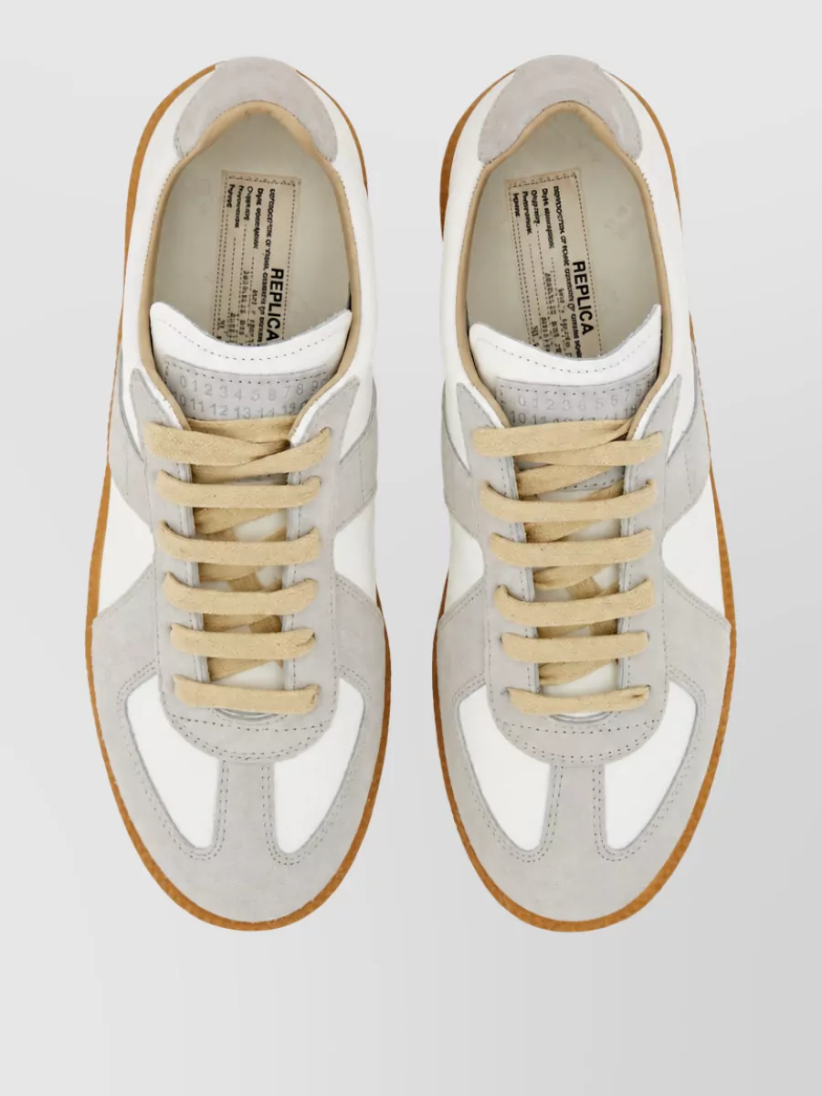 Maison Margiela Replica Lace Up Suede Leather Sneakers