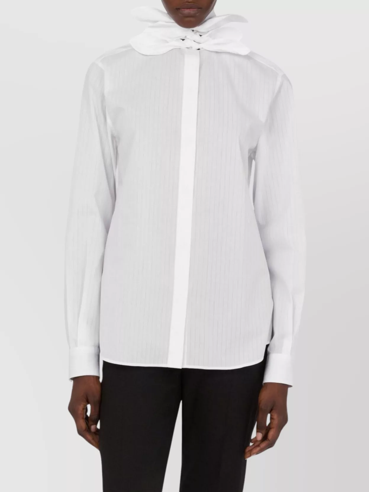 Moschino Long Sleeve Top Featuring Bow Detail In White
