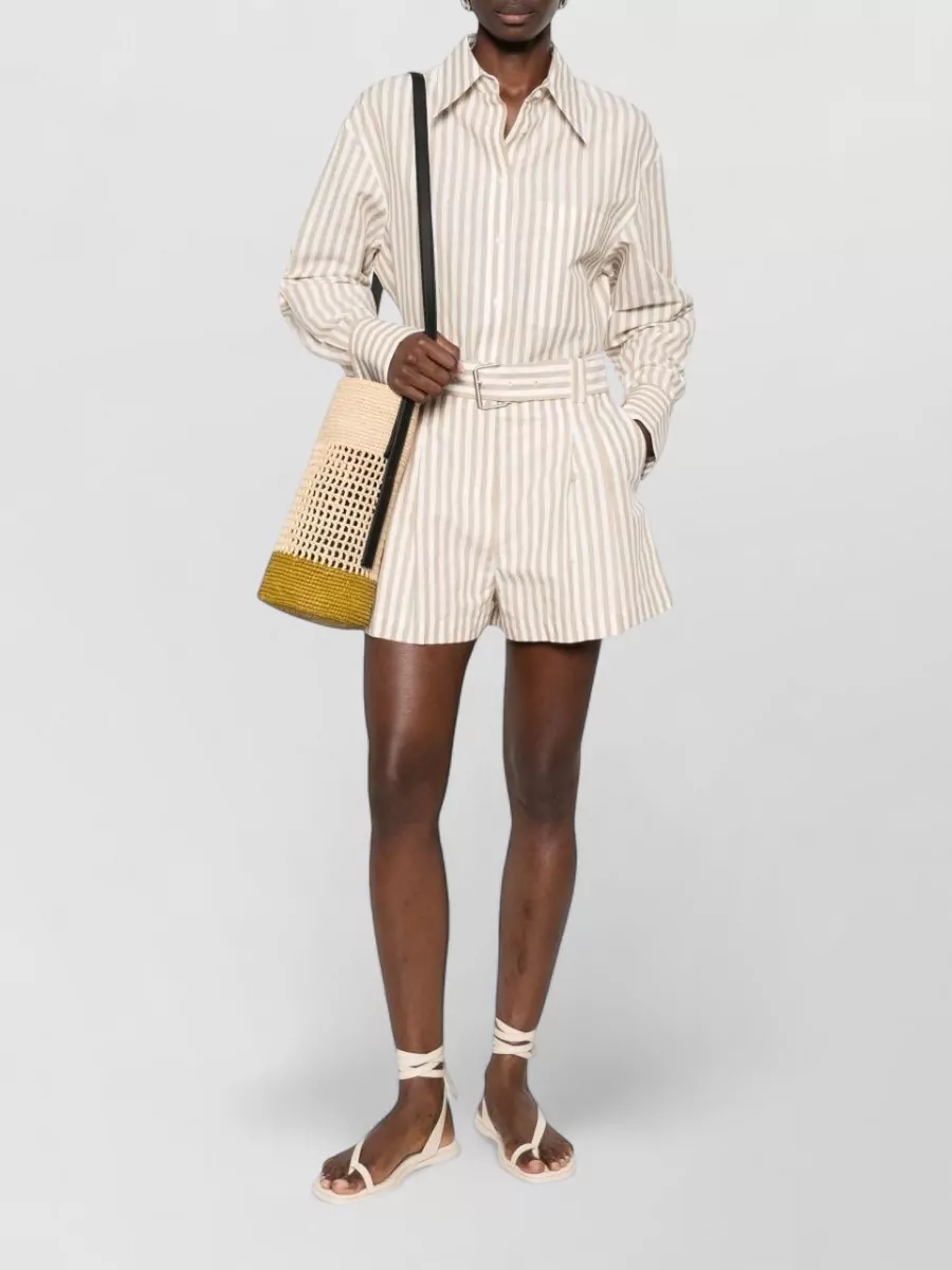 Iro Striped Cotton Long-Sleeve Blouse