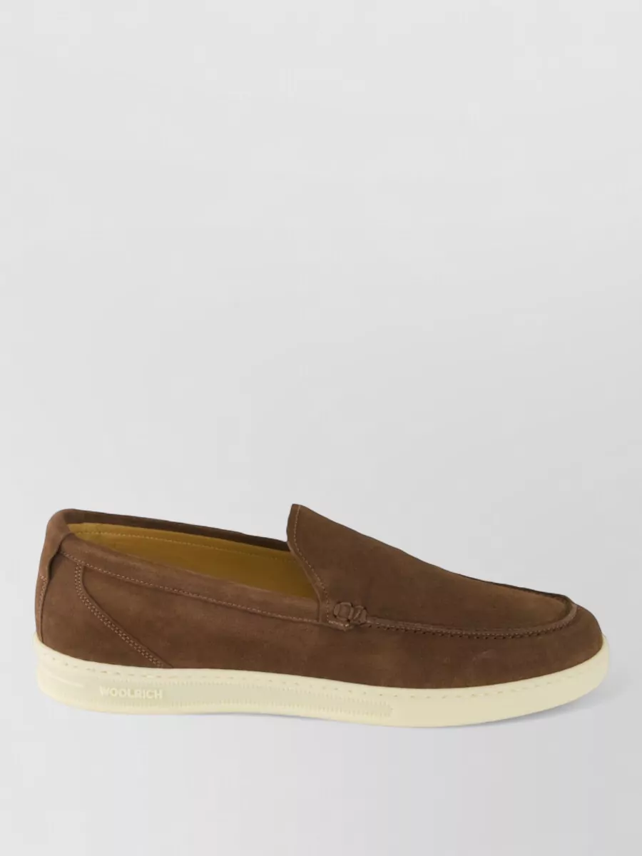 Woolrich Suede Slip On Sneakers Rubber Sole