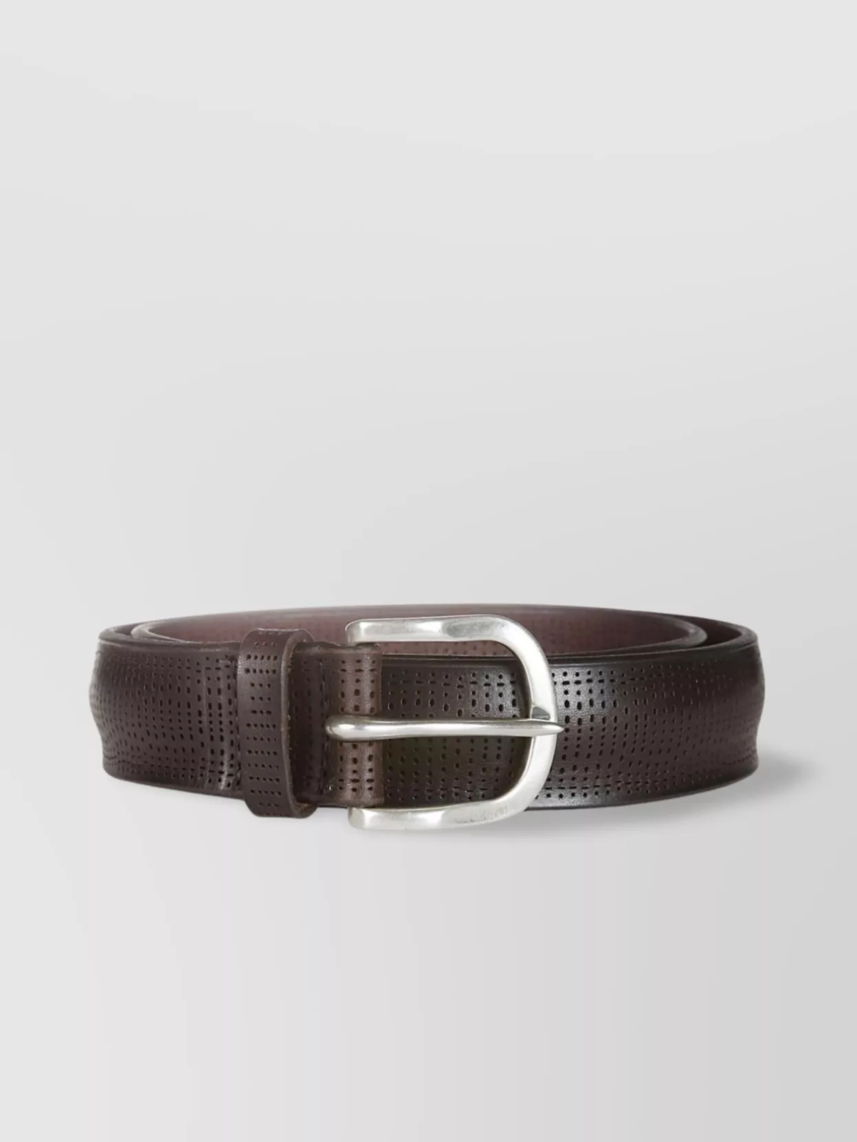 Orciani H35 Perforated Belt In Moro