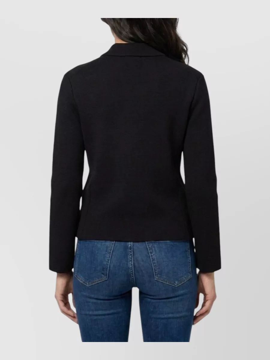 Saint Laurent Wool Cropped Polo Cardigan