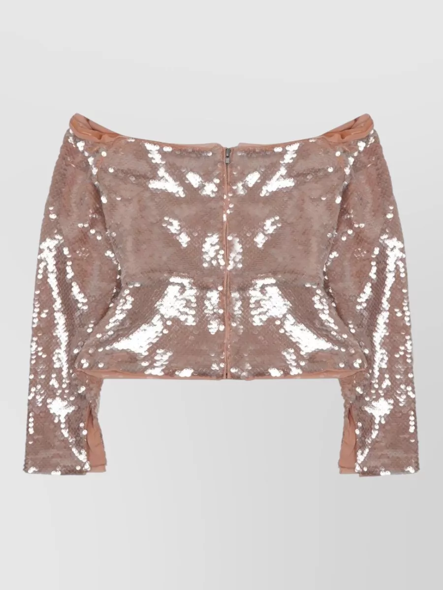Self-Portrait sequined sleeveless blouse