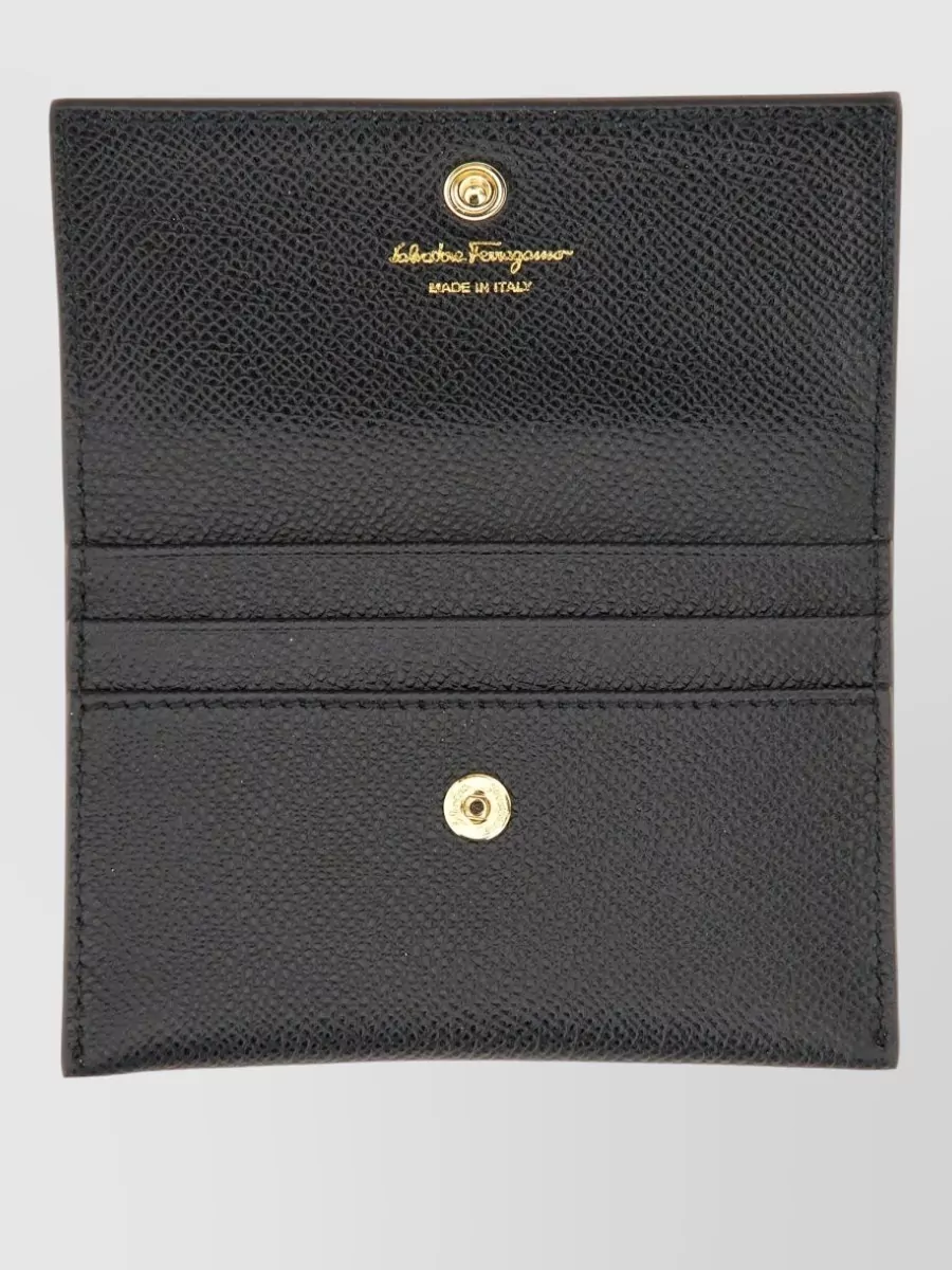 Ferragamo Leather Cardholder Gold-tone Hardware