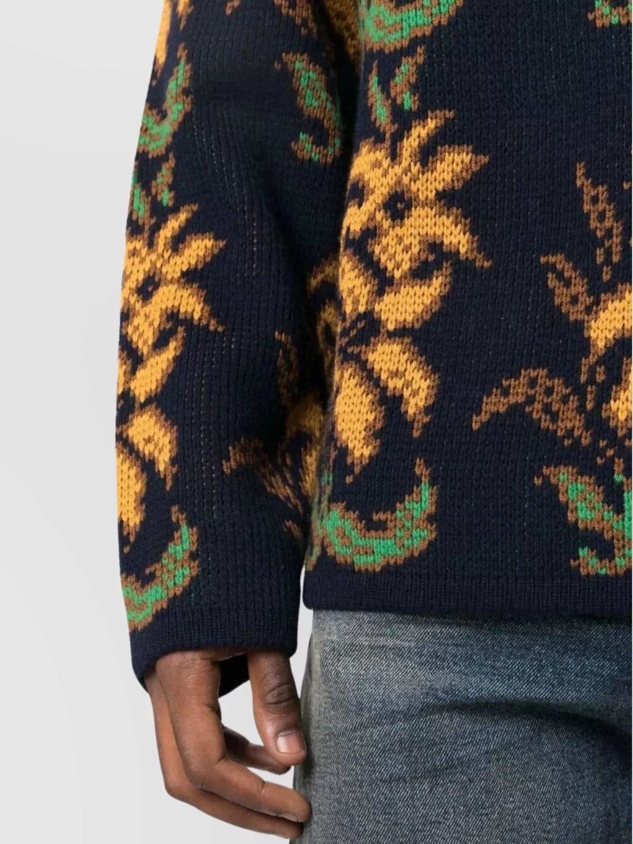 Etro Floral Crew Neck Long Sleeve Sweater