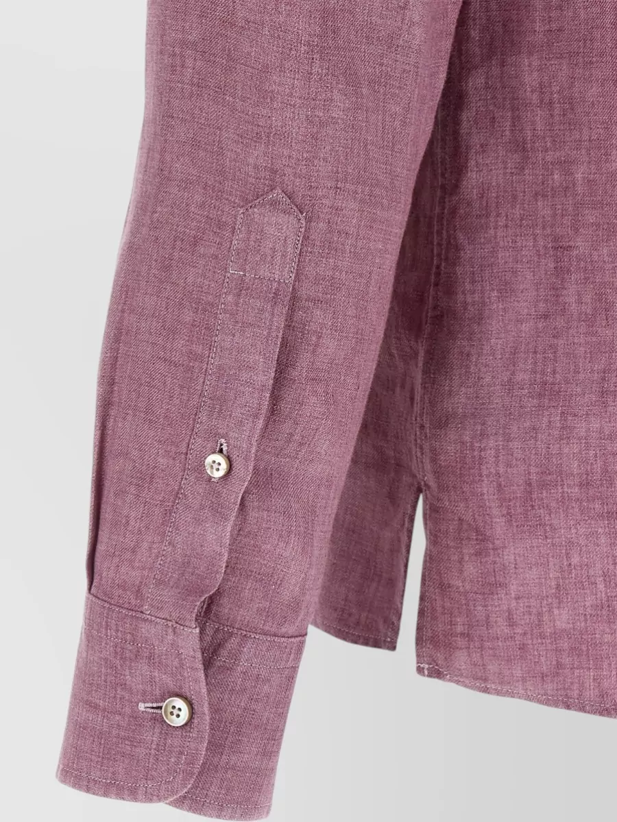 Zegna Linen Long-Sleeve Polo Shirt