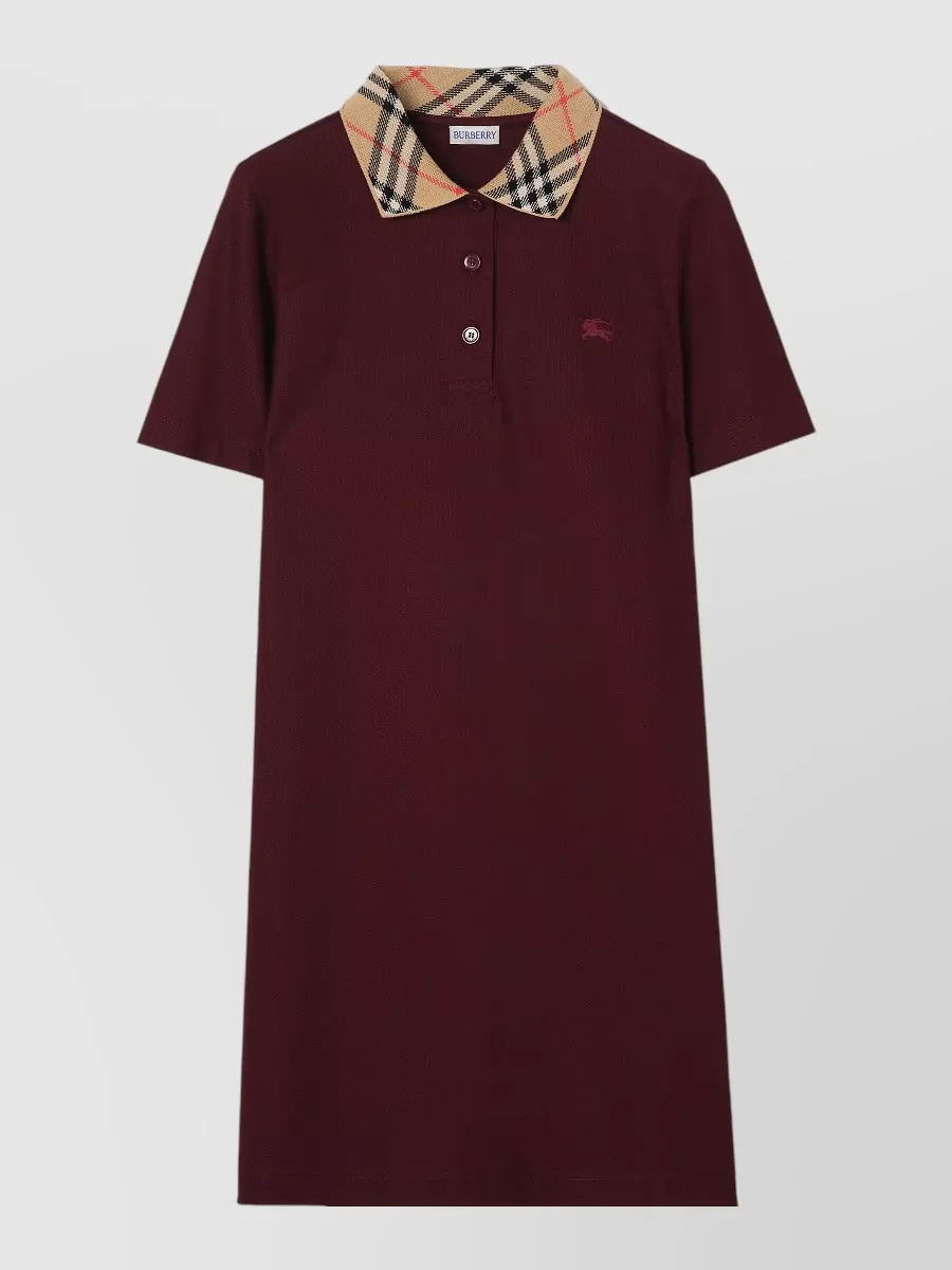 Burberry Cotton slim-fit mini polo dress