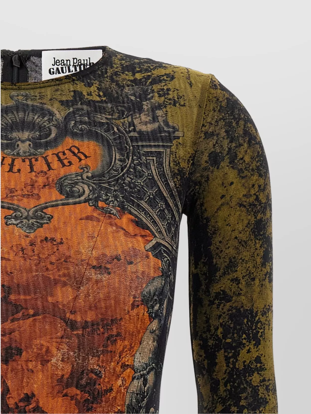 Jean Paul Gaultier "Medallion" Crew Neck Fitted Jumpsuit
