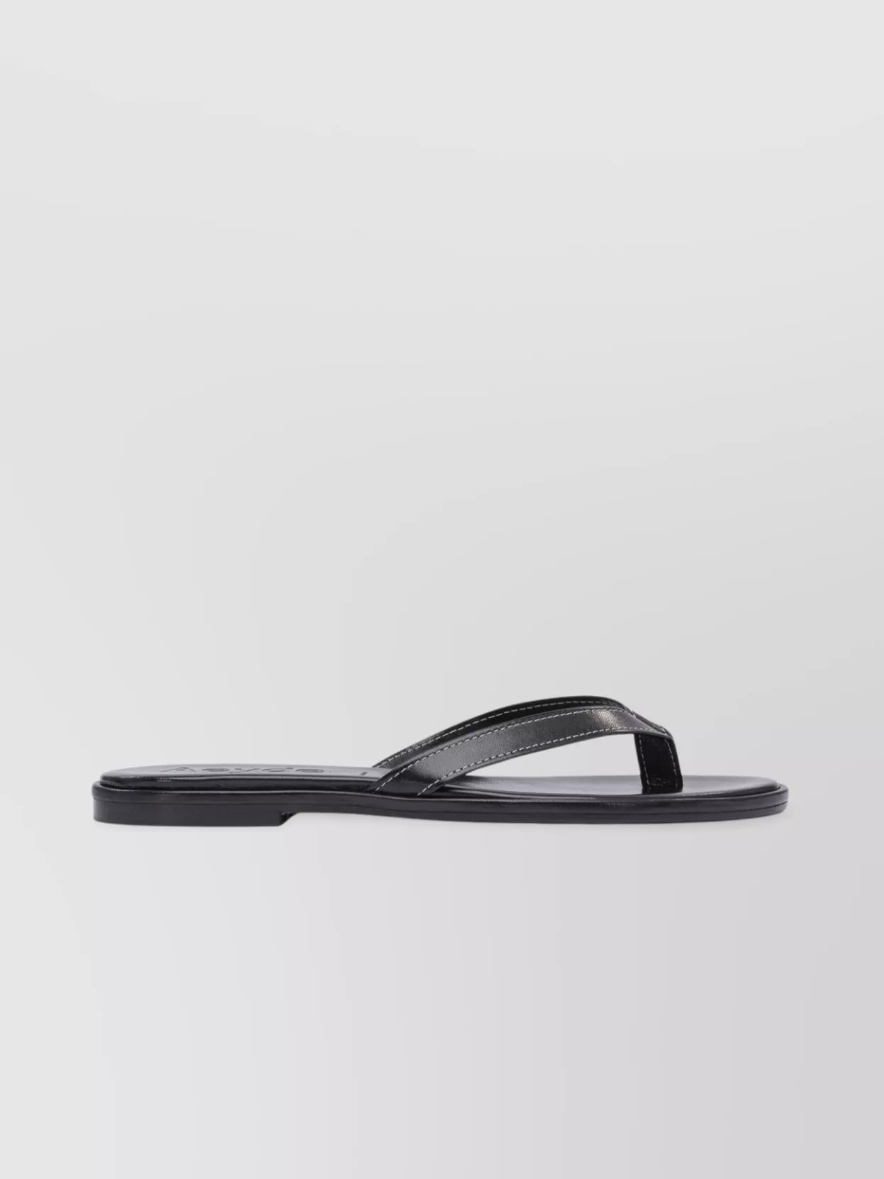 Aeyde Flat Sole Open Toe Sandals With Stitch Detailing