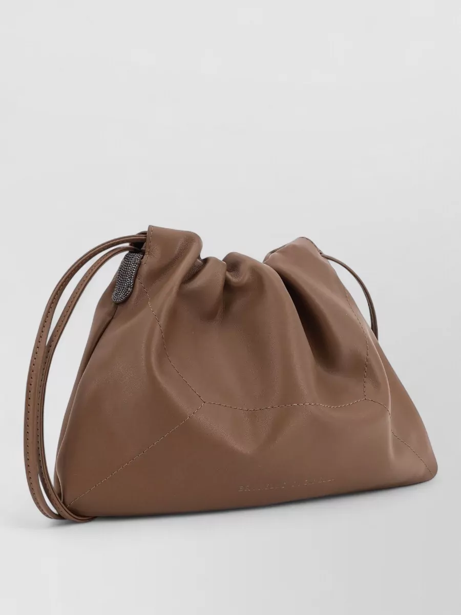 Brunello Cucinelli Monili Leather Shoulder Bag